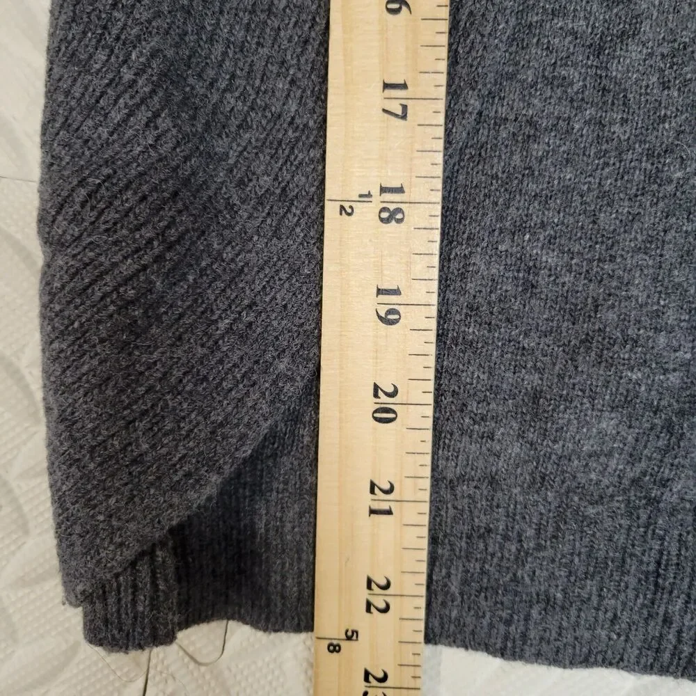 Allsaints Womens Sweater Size 4 Charcoal Gray Agari Jumper Lambswool‎ Angora